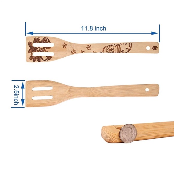 Christmas 5 Piece Bamboo Kitchen Utensils - Picture 3 of 6
